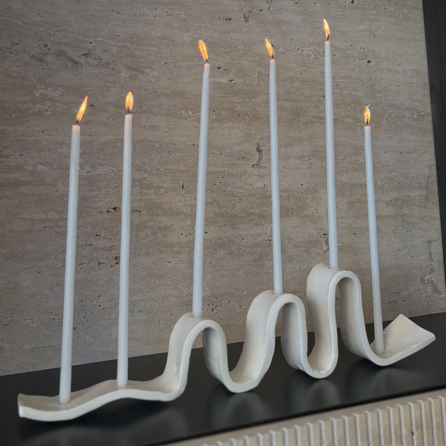 Alverra Candleholder Beige